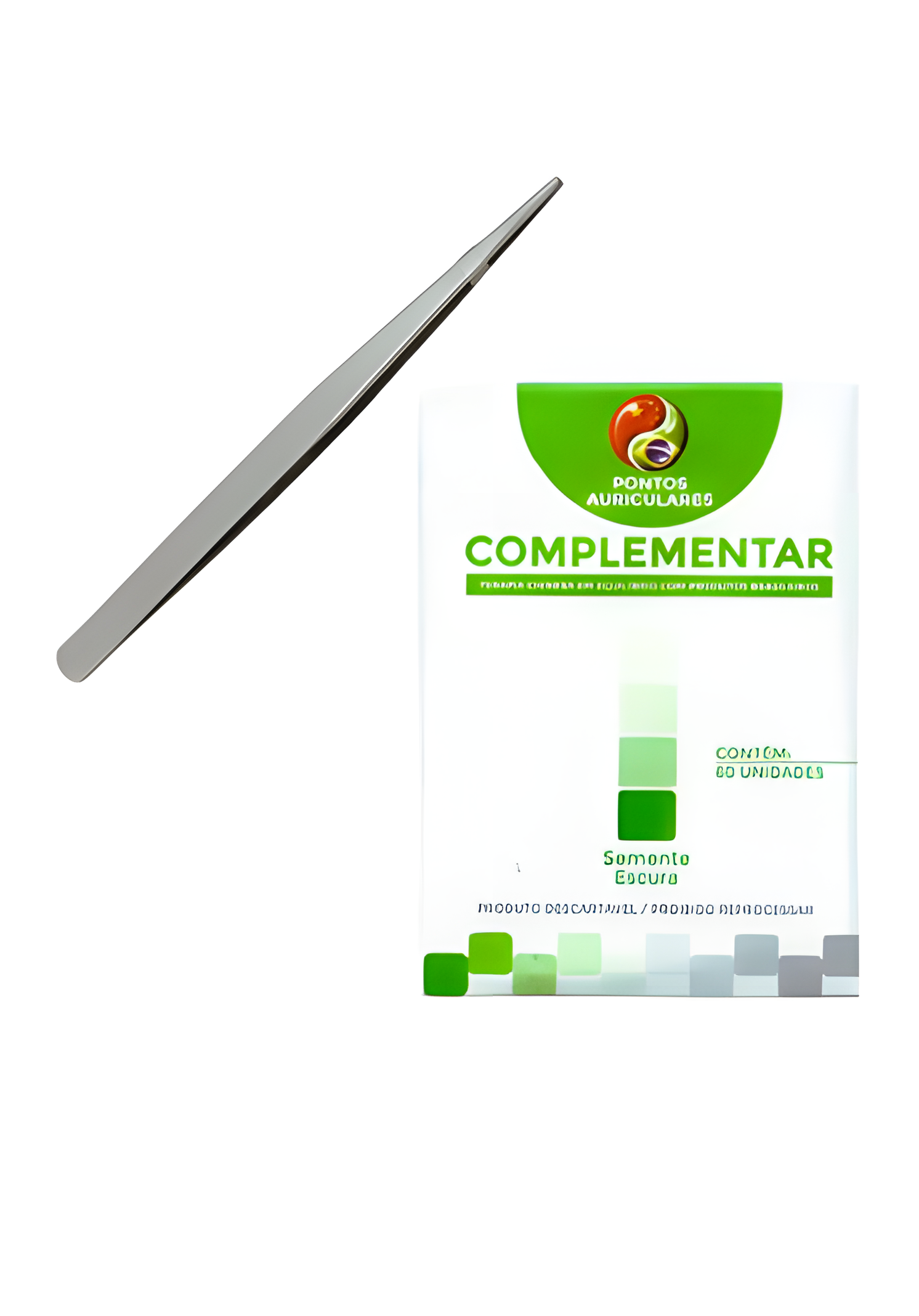 Kit Auriculoterapia — Sementes + Pinça